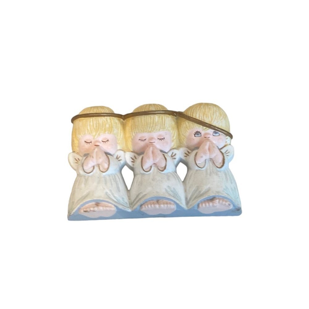 Vintage Hallmark Brooch Brooch Angel Christmas. 3 Angels with halos. - Picture 4 of 6